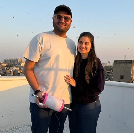 Diva Jaimin Shah with her husband