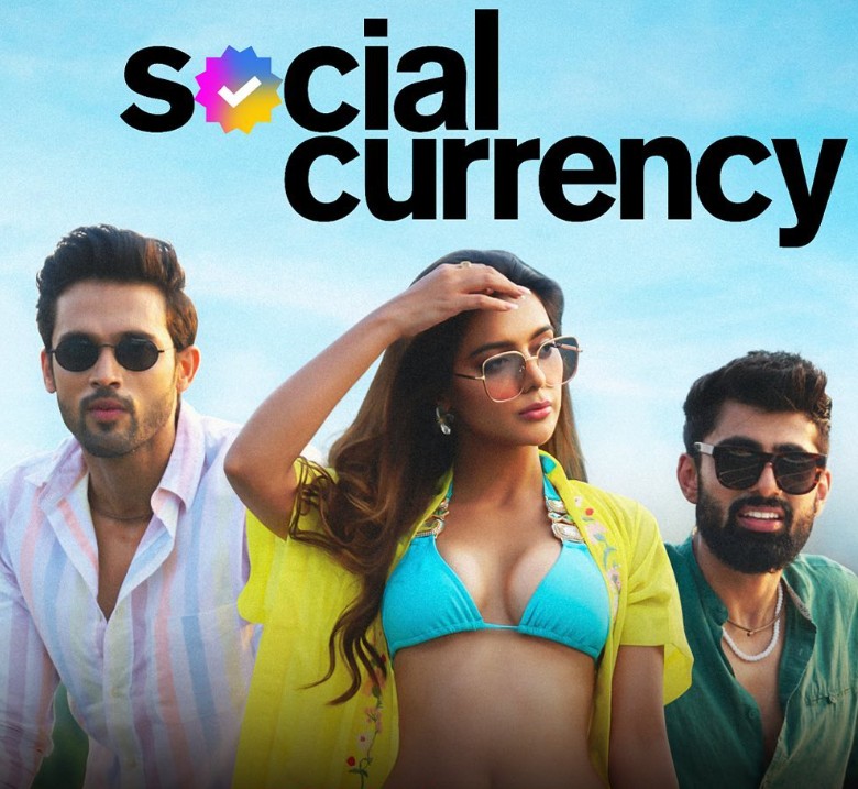 Ruhi Singh in the poster of the web series 'Social Currency'