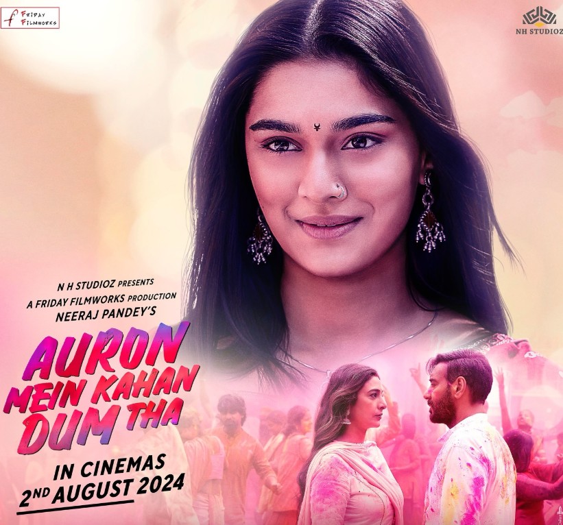 Saiee Manjrekar on the poster of the film 'Auron Mein Kaha Dum Tha'