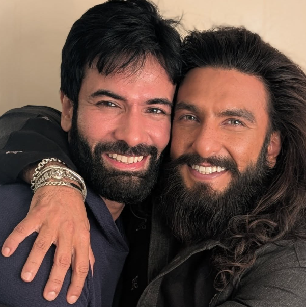 Danish Pandor with co-star Ranveer Singh from the film 'Dhurandhar'