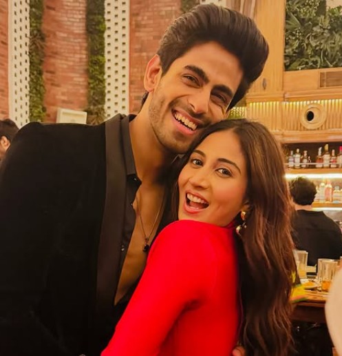 Shreya Kalra with her friend Rishabh Jaiswal