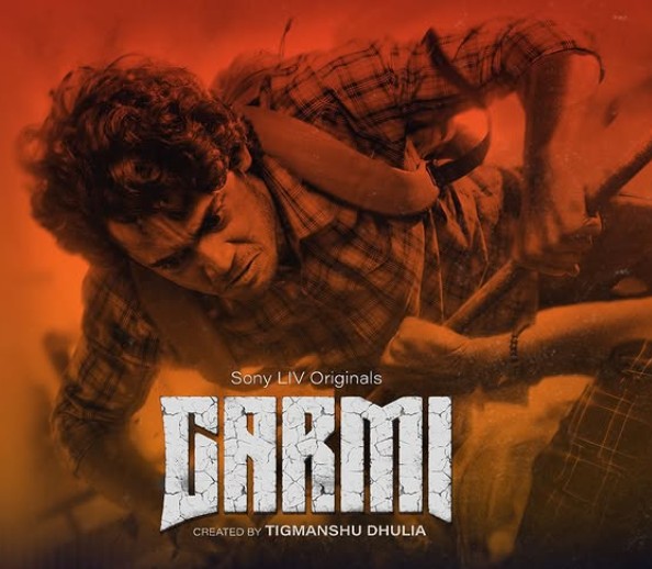 Vyom Yadav on the poster of the web Series 'Garmi'