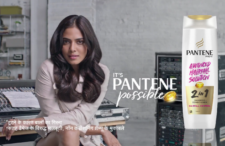 Malvika Mohanan in a Pantene Shampoo advertisement