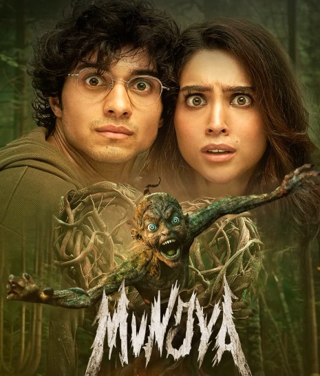 Abhay Verma and Sharvari Wagh on the poster of the movie 'Munjya'