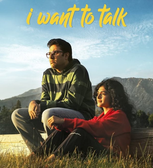 Abhishek Bachchan on the poster of the film 'I Want To Talk'
