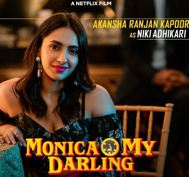 Akansha Ranjan Kapoor on the poster of the film Monica, O My Darling