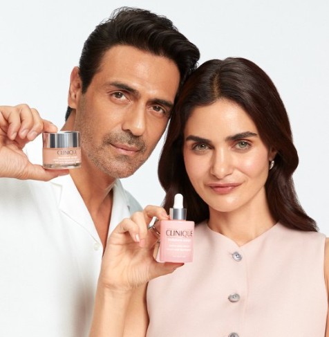Gabriella Demetriades with her boyfriend promoting Beauty Brand