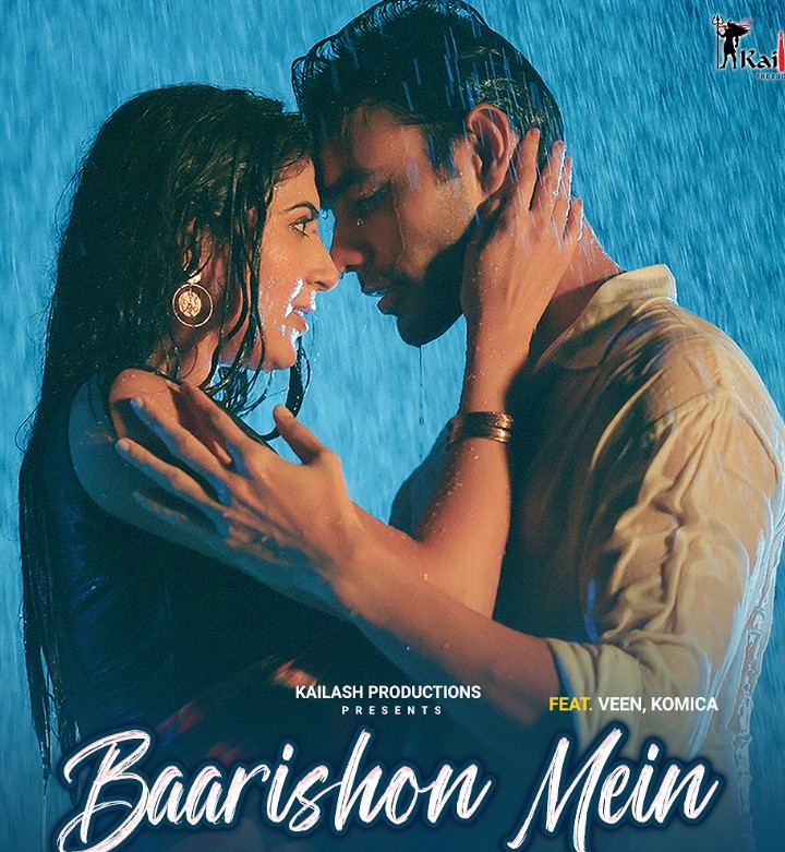 Komica Anchal on the poster of the music video 'Baarishon Mein'