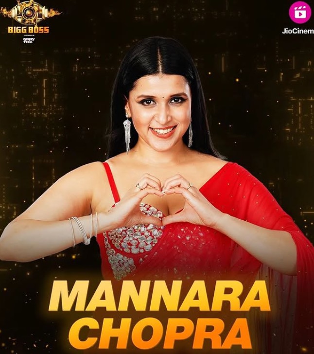 Mannara Chopra in the reality show 'Bigg Boss Season 17'