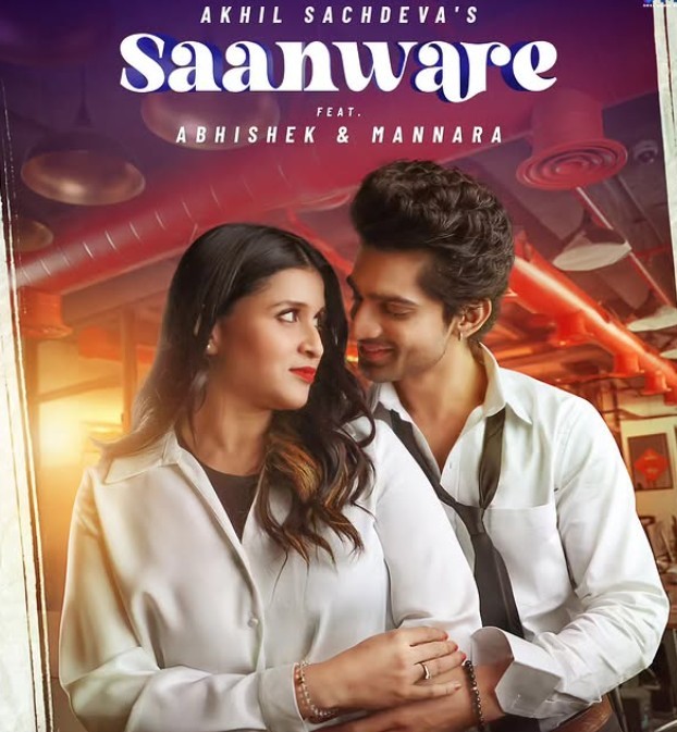 Mannara Chopra with Abhishek Kumar in the music video 'Saanware'