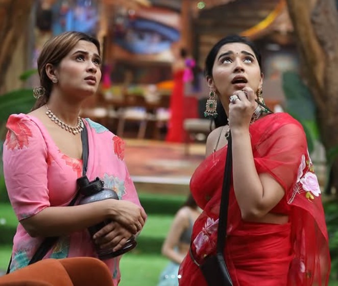 Neelam Giri with Tanya Mittal in the reality Show Bigg Boss 19