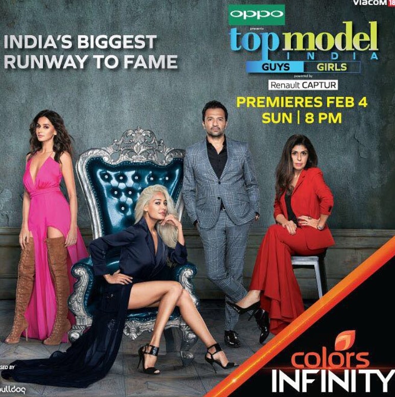 Shibani Dandekar on the Poster of the show Top Model India