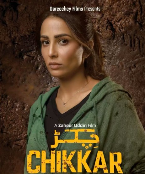 Ushna Shah on the poster of the film 'Chikkar'