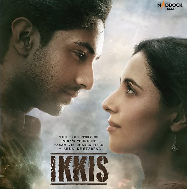 Simar Bhatia with Agastya Nanda in the film 'Ikkis'