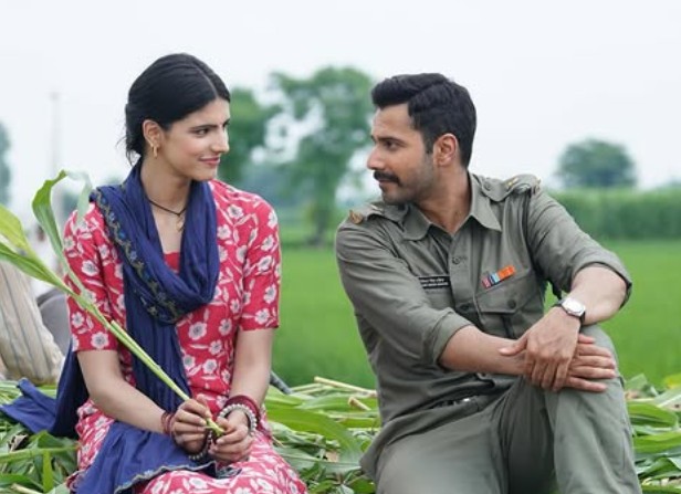 Medha Rana with Varun Dhawan in a scene of the film 'Border 2'