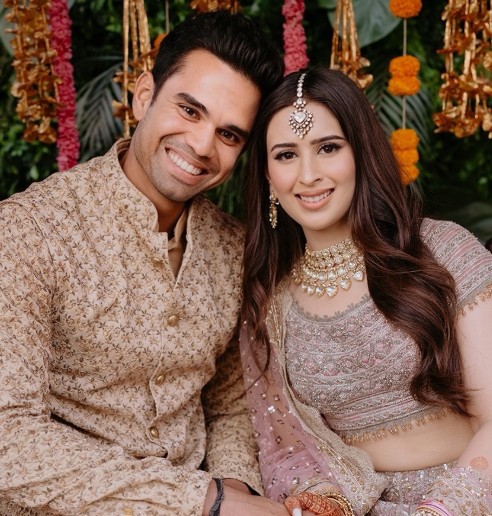 Wedding photo of Saaniya Chandok & Arjun Tendulkar