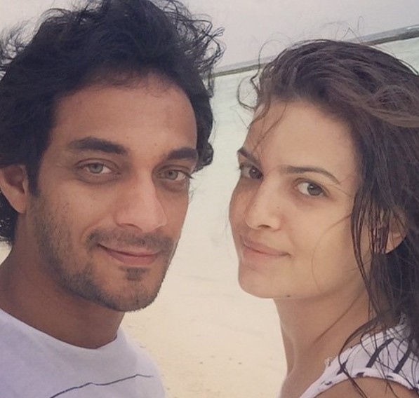 Sam Merchant with his friend Natasha Stankovic
