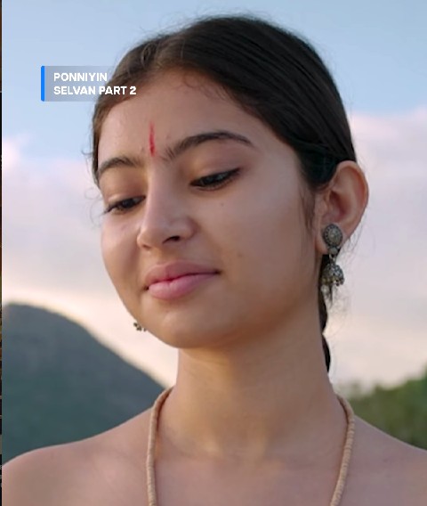 Sara Arjun as Nandini in the Tamil Film 'Ponniyin Selvan: II'