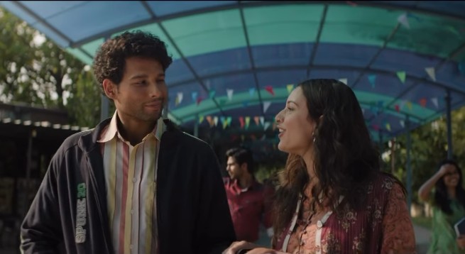 Siddhant Chaturvedi and Tripti Dimri in a scene of the Film 'Dhadak 2'