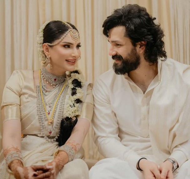 Zainab Ravdjee and Akhil Akkineni's wedding picture