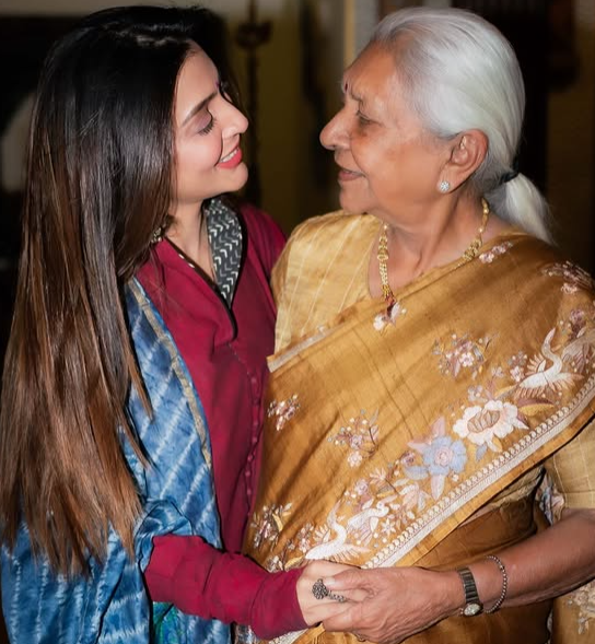 Sanskruti Jayana with her maternal grandmother, Anandiben Patel