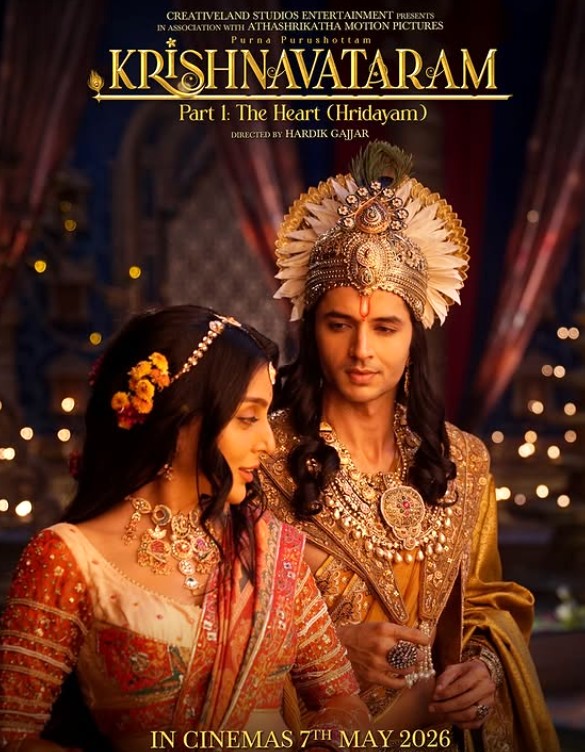 Sanskruti Jayana with Siddharth Gupta in the film 'Krishnavataram Part 1: The Heart (Hridayam)'