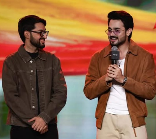 Sharan Sharma with his directed film 'Kuku Ki kundali's actor Bhuvam Bam