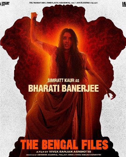 Simrat Kaur on the poster of the film 'The Bengal Files'
