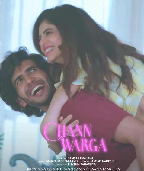 Banuj Sood with Bhavna Makhija in the music video 'Chann Warga'