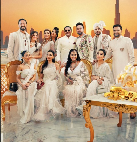 Pamala Serena with the cast of the reality Series 'Desi Bling'