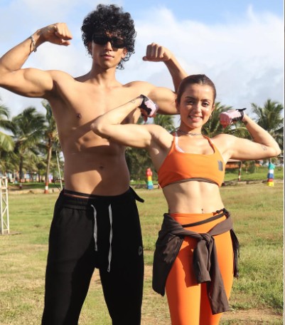 Yogesh Rawat with Niharika Tiwari in the reality show 'MTV Splitsvilla X6'