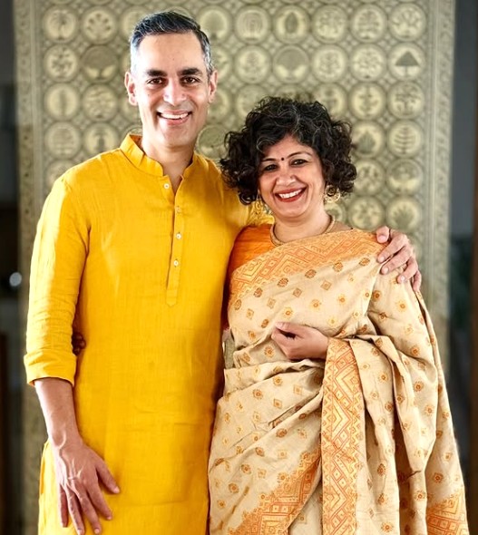 Ankur Warikoo with his wife Ruchi Budhiraja