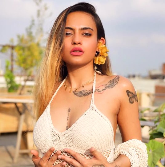 Tattoos on Bhavya Singh's body