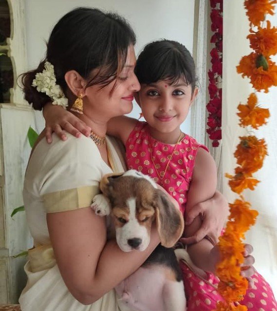 Geetu Mohandas with her daughter Aradhana