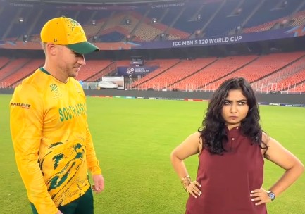 Princy Parikh with South African Cricketer David Killer