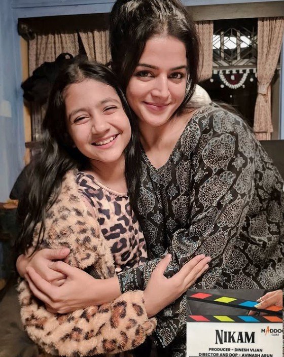 Princy Prajapati with Wamiqa Gabbi, co-star of the film 'Prahaar'