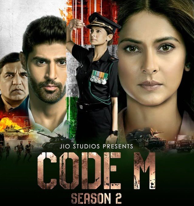 Tanuj Virwani and Jennifer Winget on the poster of the web series 'Code M'