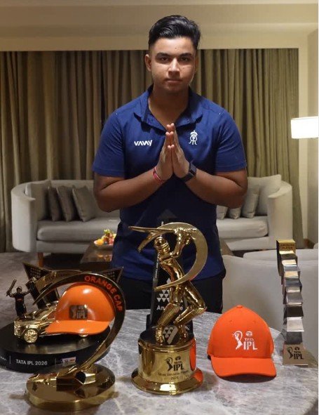 The Orange Cap and awards won by Vaibhav Suryavanshi in the IPL.