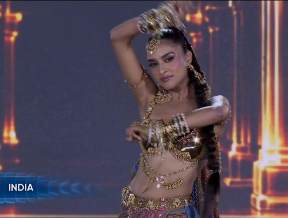 Nikita Porwal during the 'Dance of the World' segment