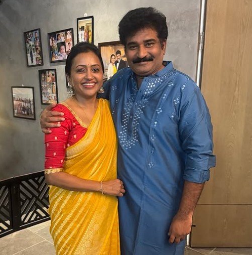 Suma Kanakala with her husband Rajeev Kanakala
