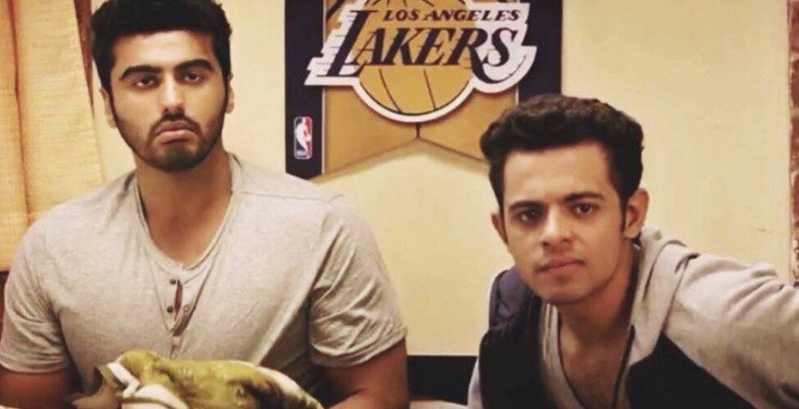 Akash Makhija with Arjun Kpoor in a scene of the film 'Half Girlfriend'
