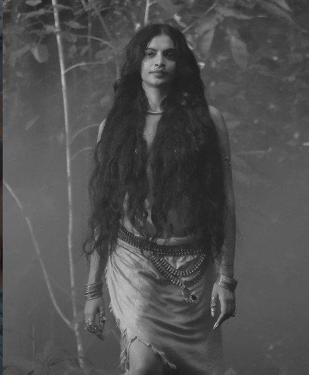 Amalda Liz as Yakshi in the Malayalam horror film 'Bramayugam'