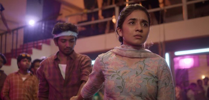 Anishma Anilkumar in a scene of the Tamil Film 'Youth'