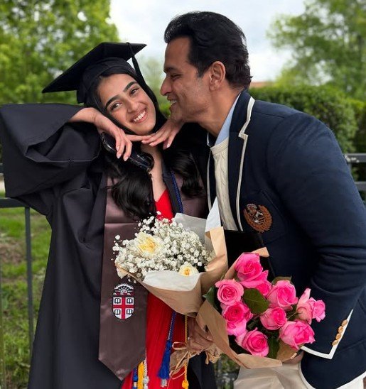 Kiara Bose Roy with her father Rohit Roy