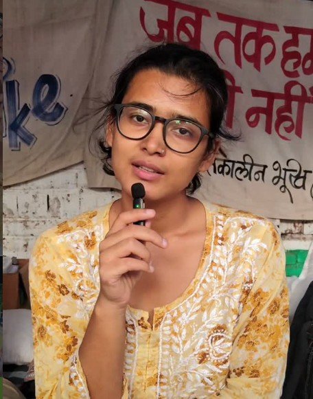 Neha Bora on Hunger Strike at Jantar Mantar