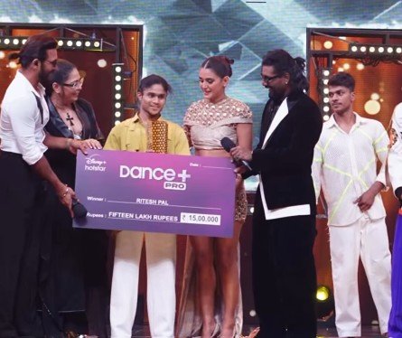 Ritesh Pal with Team Shakti after winning Dance Plus Pro